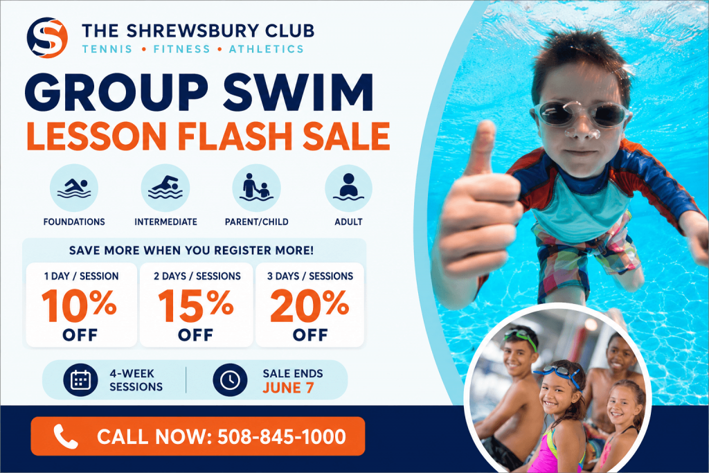 Group Swim Lesson Flash Sale at The Shrewsbury Club